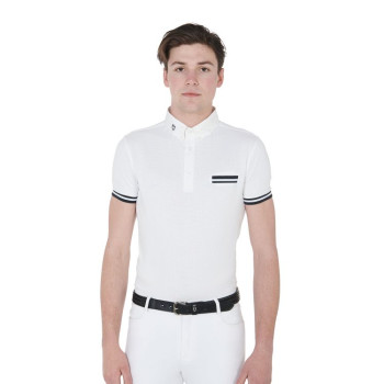 SLIM FIT COMPETITION POLO SHIRT FOR MEN WITH BLACK INSERTS