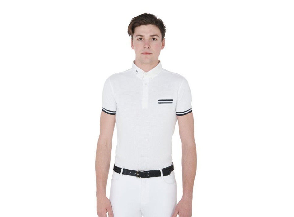 SLIM FIT COMPETITION POLO SHIRT FOR MEN WITH BLACK INSERTS