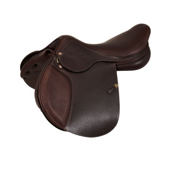 ROMA JUMPING SADDLE WITH HAMMERED LEATHER AND WOOD TREE