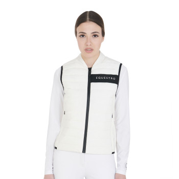 WOMEN'S SLEEVELESS JACKET IN WINDPROOF TECHNICAL FABRIC