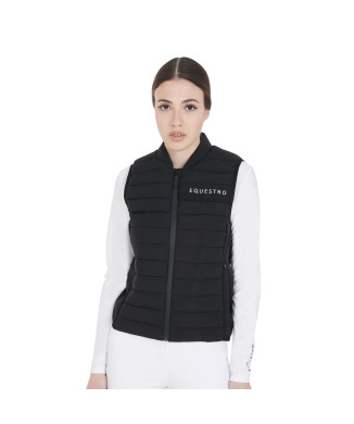 WOMEN'S SLEEVELESS JACKET IN WINDPROOF TECHNICAL FABRIC