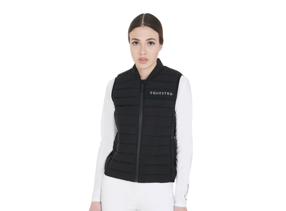 WOMEN'S SLEEVELESS JACKET IN WINDPROOF TECHNICAL FABRIC