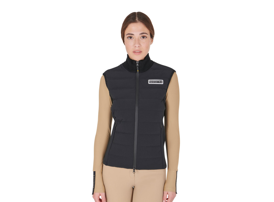 WOMEN'S TECHNICAL MIXED SLEEVELESS JACKET WITH ZIP