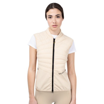SLIM FIT WOMEN'S SLEEVELESS JACKET IN TECHNICAL FABRIC