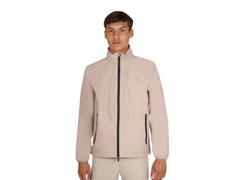 Men's softshell jacket with EQUESTRO logo on the back