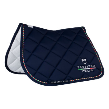 Equestro X FISE tricolor piping jumping saddle pad