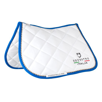 Equestro X FISE tricolor piping jumping saddle pad