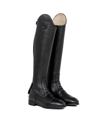 Unisex calfskin boots with front laces