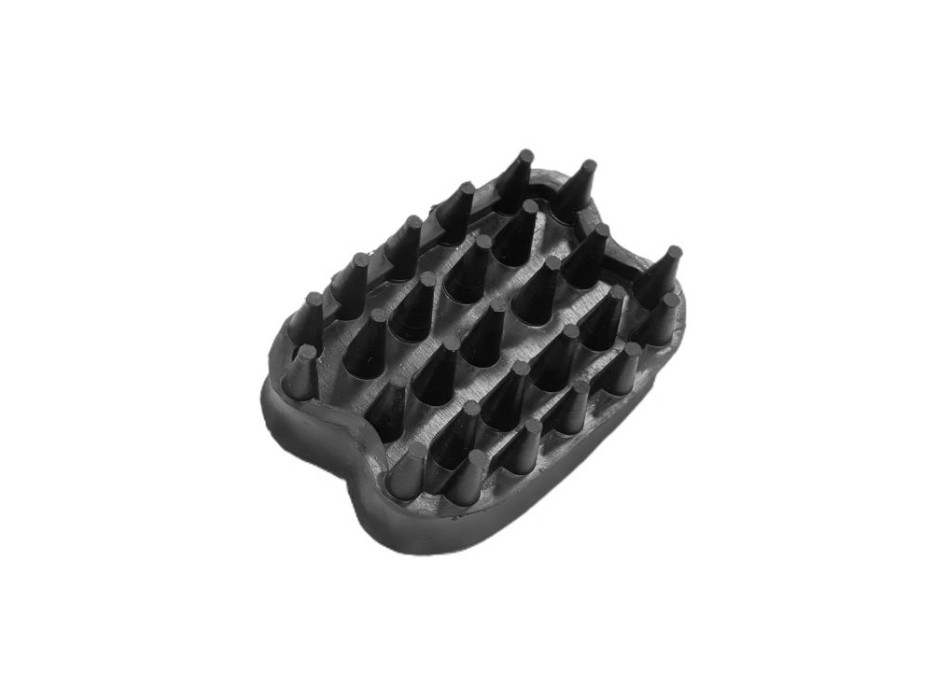 RECTANGULAR RUBBER COMB WITH ROUND TIPS