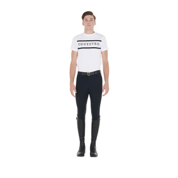 SLIM FIT MEN'S T-SHIRT WITH CONTRASTING WRITING