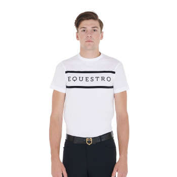 SLIM FIT MEN'S T-SHIRT WITH CONTRASTING WRITING