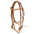 STRAIGHT HEADSTALL IN FAT LEATHER WITH REINS