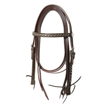 STRAIGHT SILVER WIRE HEADSTALL WITH REINS
