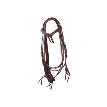 SMOOTH LEATHER BOW HEADSTALL WITH REINS