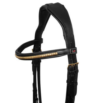 ENGLISH HEADSTALL WITH CLINCHER AND RUBBER REINS