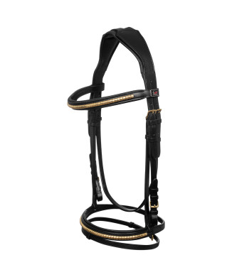 ENGLISH HEADSTALL WITH CLINCHER AND RUBBER REINS