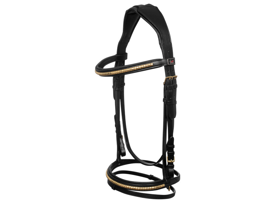ENGLISH HEADSTALL WITH CLINCHER AND RUBBER REINS