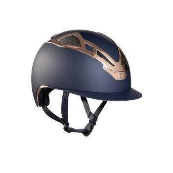 CASCO APEX CROMADO AZUL MATE/ORO ROSA