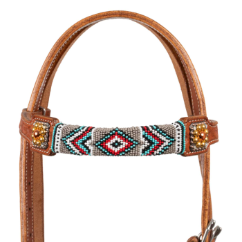 BRIDLE WITH NAVAJO BEAD DECORATIONS POOL'S