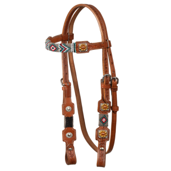 BRIDLE WITH NAVAJO BEAD DECORATIONS POOL'S