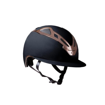 CASCO APEX CHR NEGRO MATE/ORO ROSADO MUJER