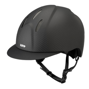 CASCO E-LIGHT DE CARBONO NEGRO MATE CON VISERA NEGRA MATE Y REJILLA DE ACERO INOXIDABLE