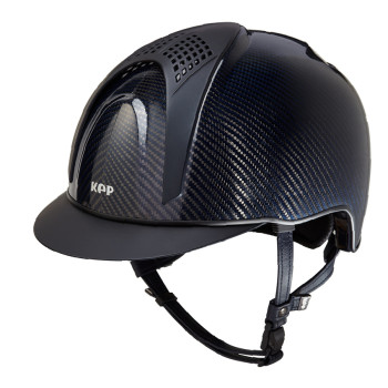 CASCO DE CARBONO E-LIGHT AZUL BRILLO / 2 INSERCIONES AZUL MATE