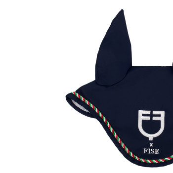 Manta para silla de salto Equestro X FISE con ribete tricolor