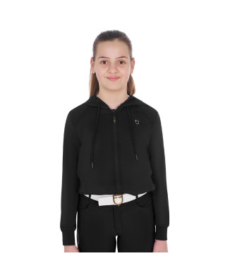 SUDADERA CON CAPUCHA CORTA PARA NIÑAS