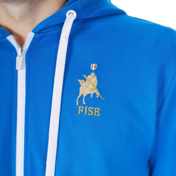 Sudadera con capucha de felpa para hombre Equestro X FISE