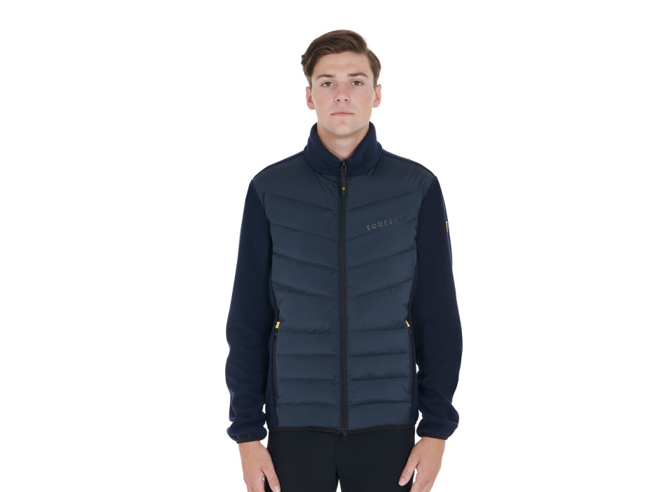 SUDADERA DE HOMBRE EN POLAR Y NYLON ACOLCHADO