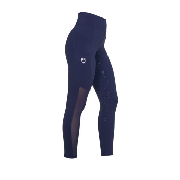 Leggings ajustados para mujer EQUESTRO con inserciones de micromalla.