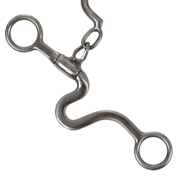 BOCADO DE CADENA WESTERN DE POOL CON VARILLAS DOBLADAS