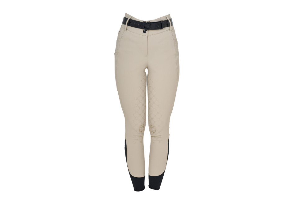 Pantalones de mujer de talle alto con monograma de EQUESTRO