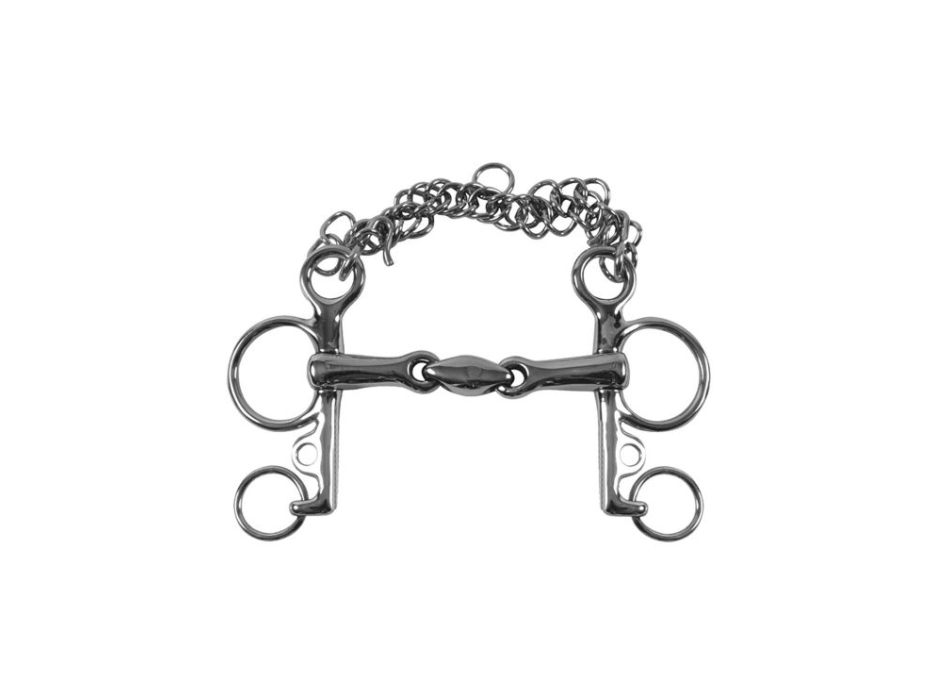 VARILLAS CORTAS DE ACERO INOXIDABLE PELHAM CON OLIVA