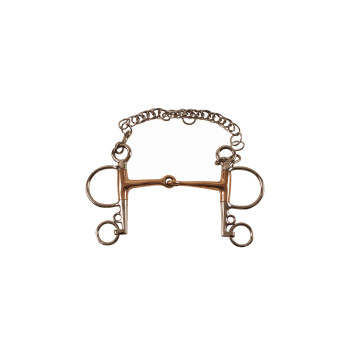 PELHAM BOCA COMPLETA DE ACERO INOXIDABLE Y COBRE