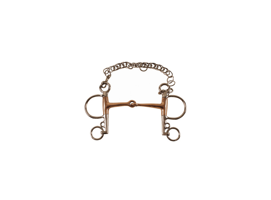 PELHAM BOCA COMPLETA DE ACERO INOXIDABLE Y COBRE