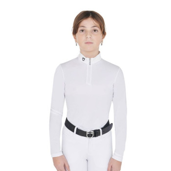 POLO DE COMPETICIÓN ANTI UV DE AJUSTE ENCANTADO PARA NIÑAS