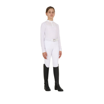 POLO DE NIÑA DE AJUSTE ENCANTADO CON DIAMANTES