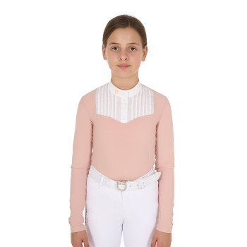 POLO DE NIÑA DE AJUSTE ENCANTADO CON DIAMANTES
