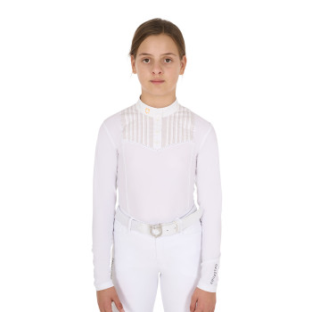 POLO DE NIÑA DE AJUSTE ENCANTADO CON DIAMANTES