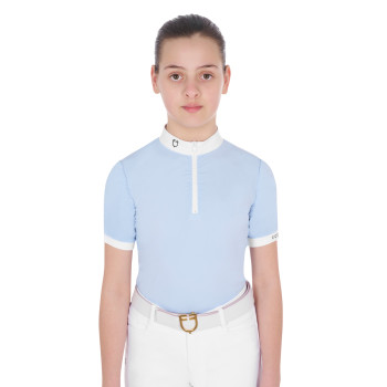 POLO DE COMPETICIÓN SLIM FIT PARA NIÑAS CON MANGAS CON VOLANTES