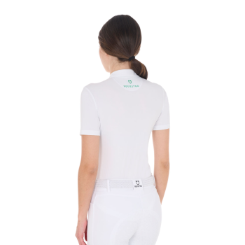 POLO DE COMPETICIÓN DE MUJER SLIM FIT CON DIAMANTES EN EL CUELLO