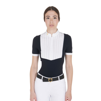 POLO DE ALGODÓN PLISADO DE MUJER