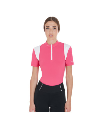 POLO DE ENTRENAMIENTO SLIM FIT PARA MUJER CON INSERCIONES DE MALLA