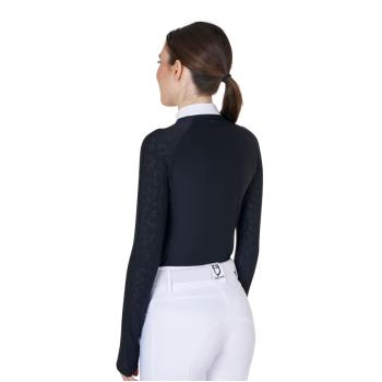 POLO DE COMPETICIÓN DE MUJER DE AJUSTE ENCANTADO CON INSERCIONES DE MALLA