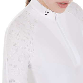 POLO DE COMPETICIÓN DE MUJER DE AJUSTE ENCANTADO CON INSERCIONES DE MALLA