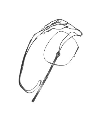 Riendas de martingala de cuero y caucho