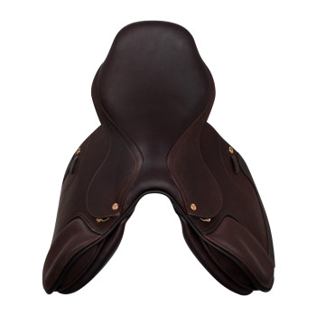 SILLA DE SALTO ROMA CON ARCO DE MADERA Y DOBLE CUERO