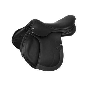 SILLA DE SALTO ROMA CON ARCO DE MADERA Y DOBLE CUERO